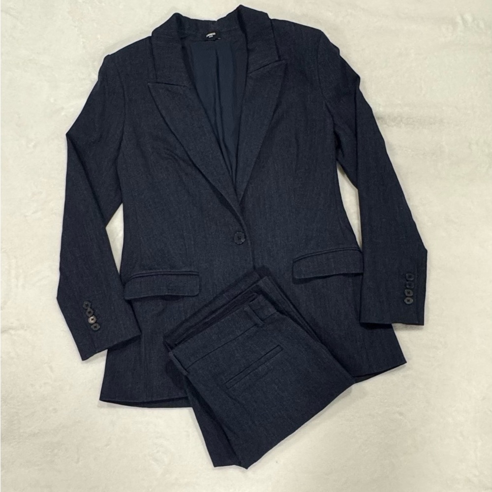 Express Editor Collection Blazer, Denim Like Fabric, Soft, Stretch Twill, - Picture 14 of 15